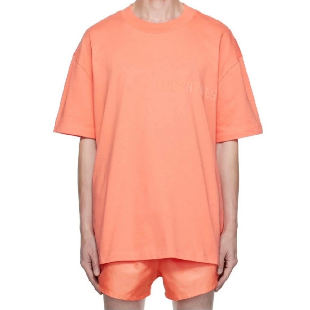 Men Essential Fear of God T Shirt XL Coral (Pink)